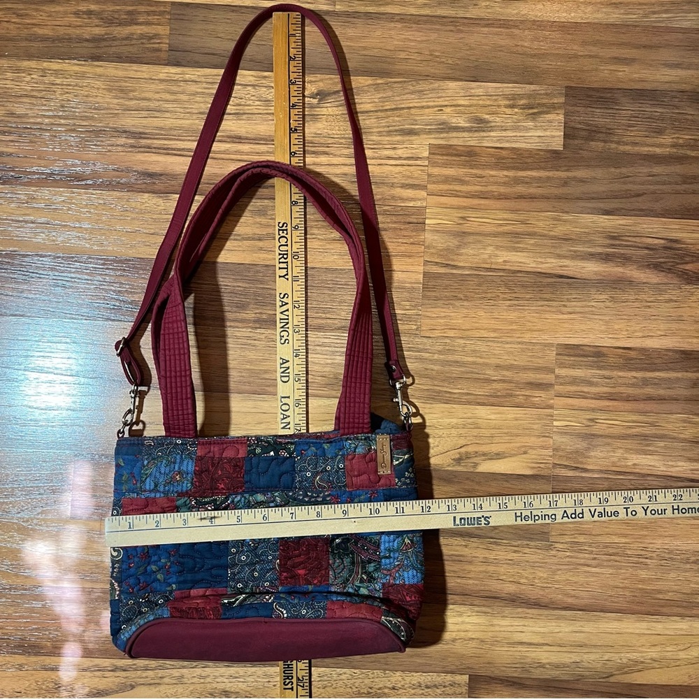 Donna Sharp Patchwork Quilted Purse Fall Purse Sh… - image 7